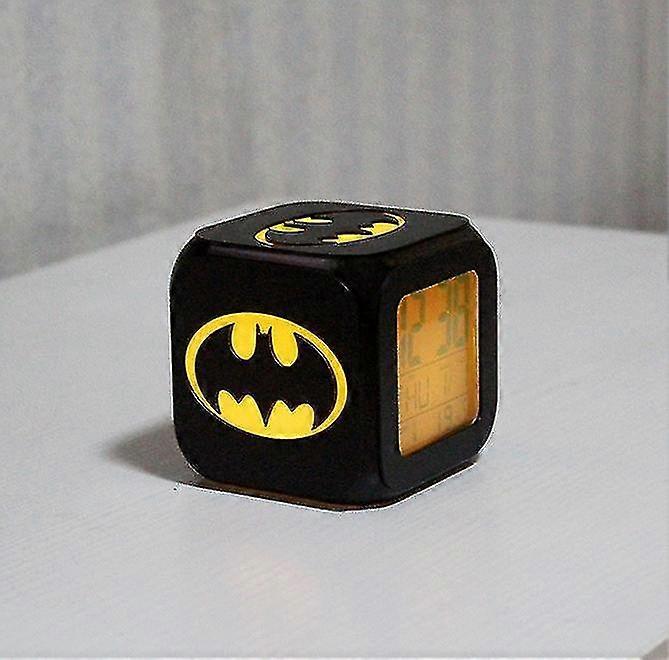 Batman Led Night Light, Superhero 3d Stereo Small Alarm Clock Electronic Clock Bedside Clock Usb