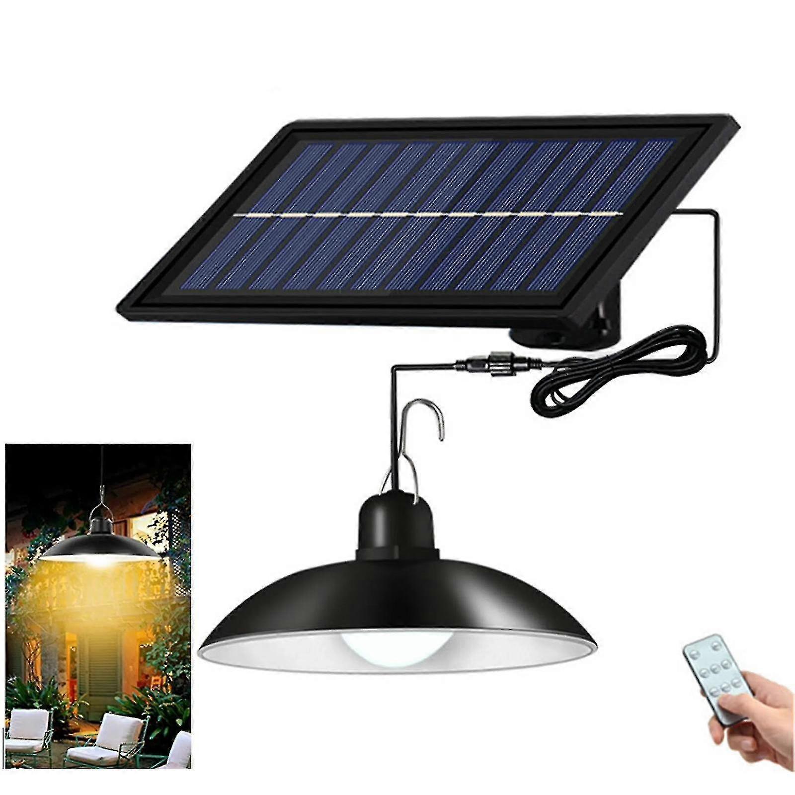 Outdoor Solar Lamp Solar Pendant Light Ip65 Waterproof Garden Hanging Lamp With 1 Lamps And Remote Control