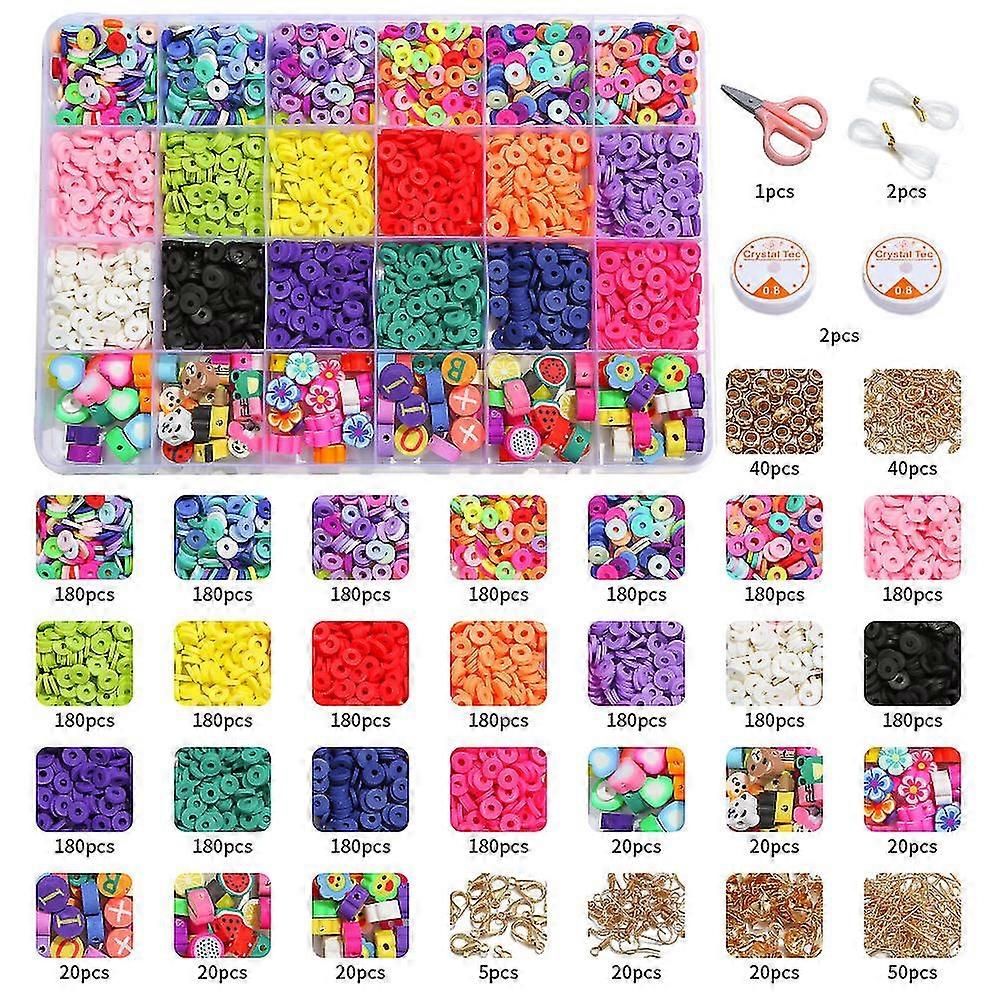 24 Grid Soft Clay Soft Ceramic Beads Diy Set Box Handmade Diy Beaded Set