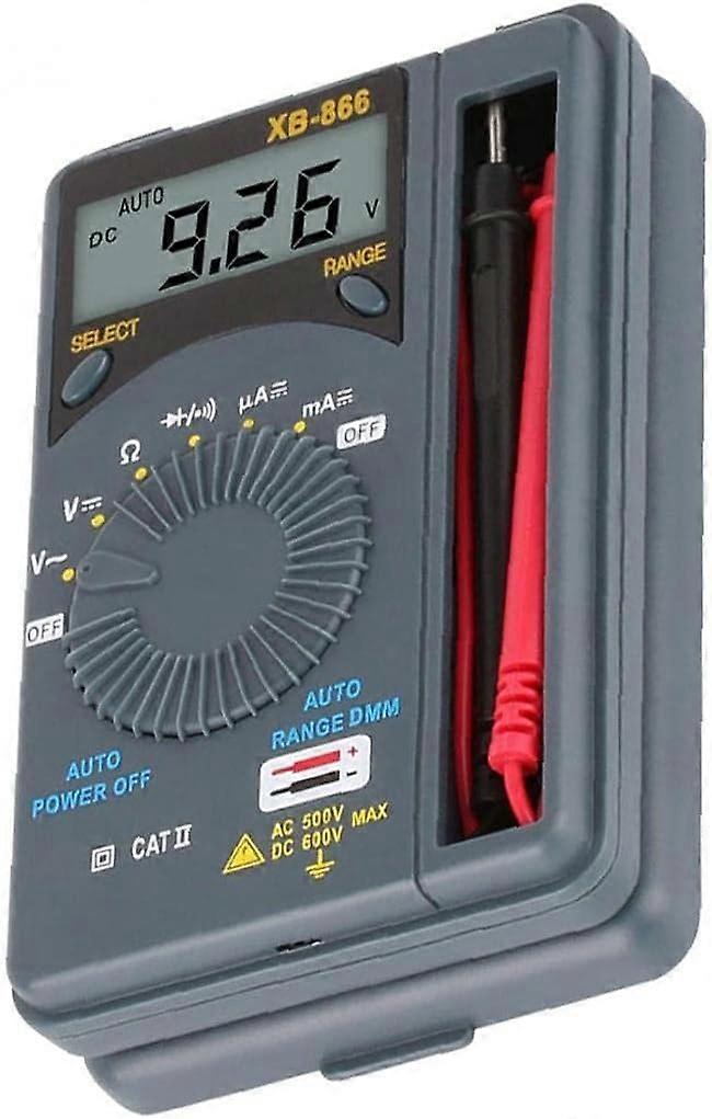 XB866 Digital multimeter, Portable, Handheld LCD Automatic Range, AC and DC Ammeter, Voltmeter (Without Battery)