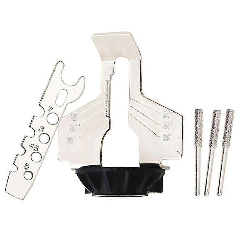 Chainsaw Sharpening Attachment Chain Saw Grinding Polishing Tool Accessory For Chainsaw Sharpener(1set, Silver)