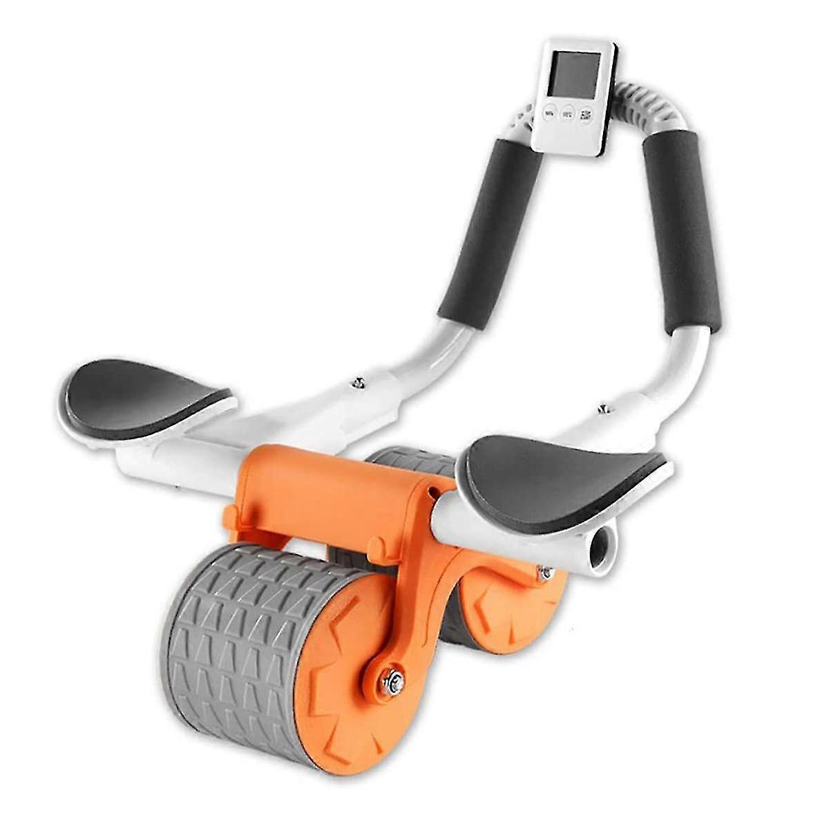 Ab Roller Wheel Exercise With Elbow Support And Timing, Automatic Rebound Abdominal Wheel,ab Roller