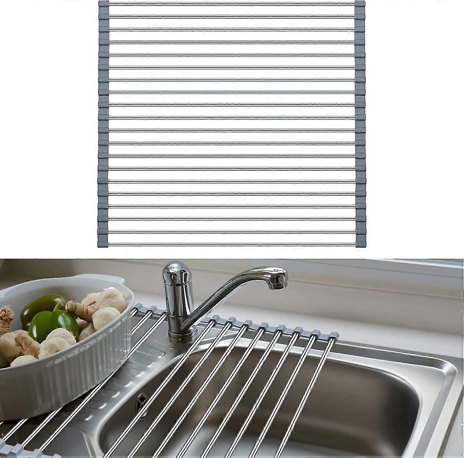 Roll-up Dish Drying Rack, Extendable Foldable Sink Dish Rack, Dish Rack Roll Drying Rack, Sink Drip Rack Drying Rack