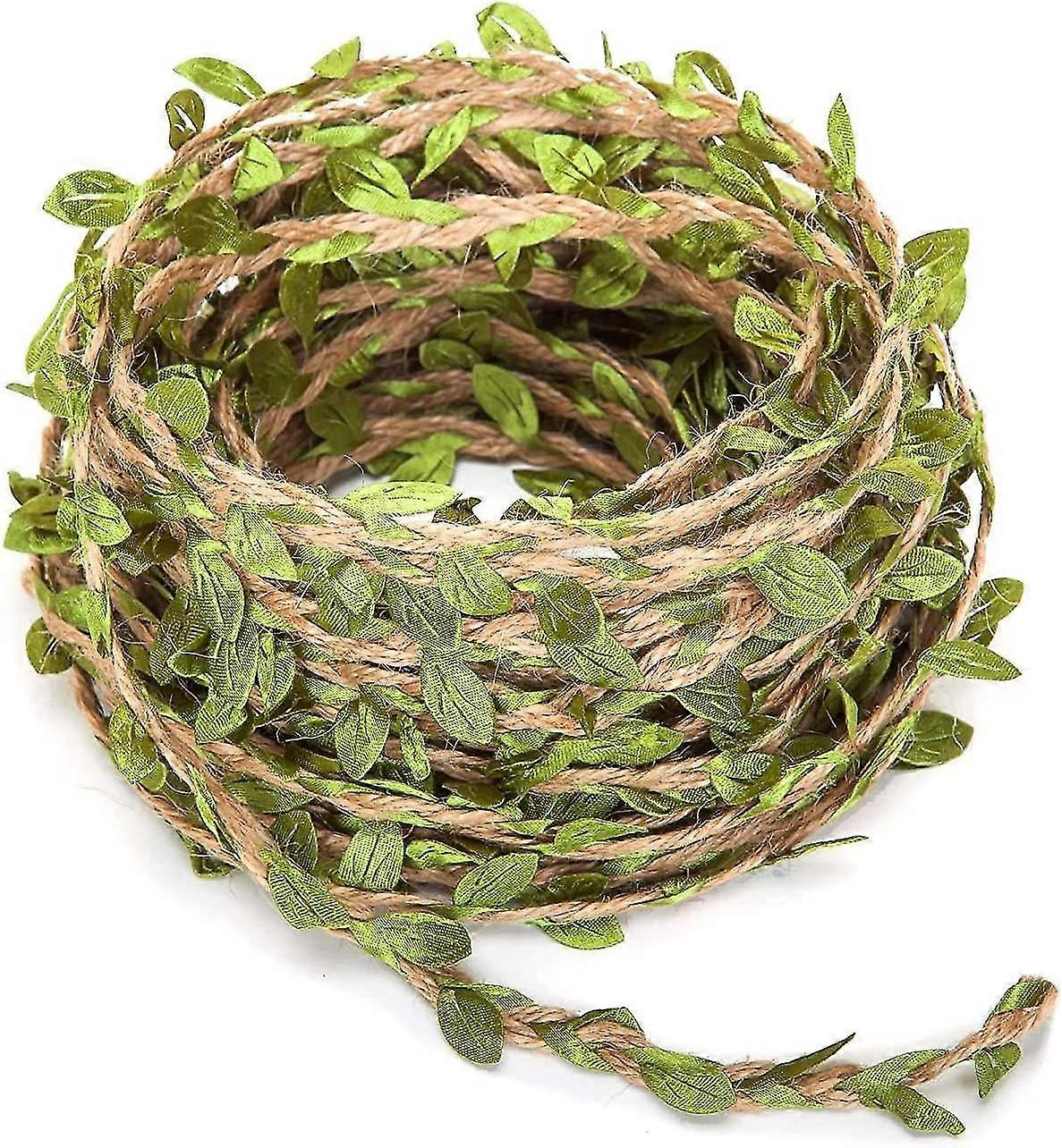New Artificial Leaf Garland - 20m - Rustic Jungle Liana Style Artificial Foliage Wall Decor For Garden