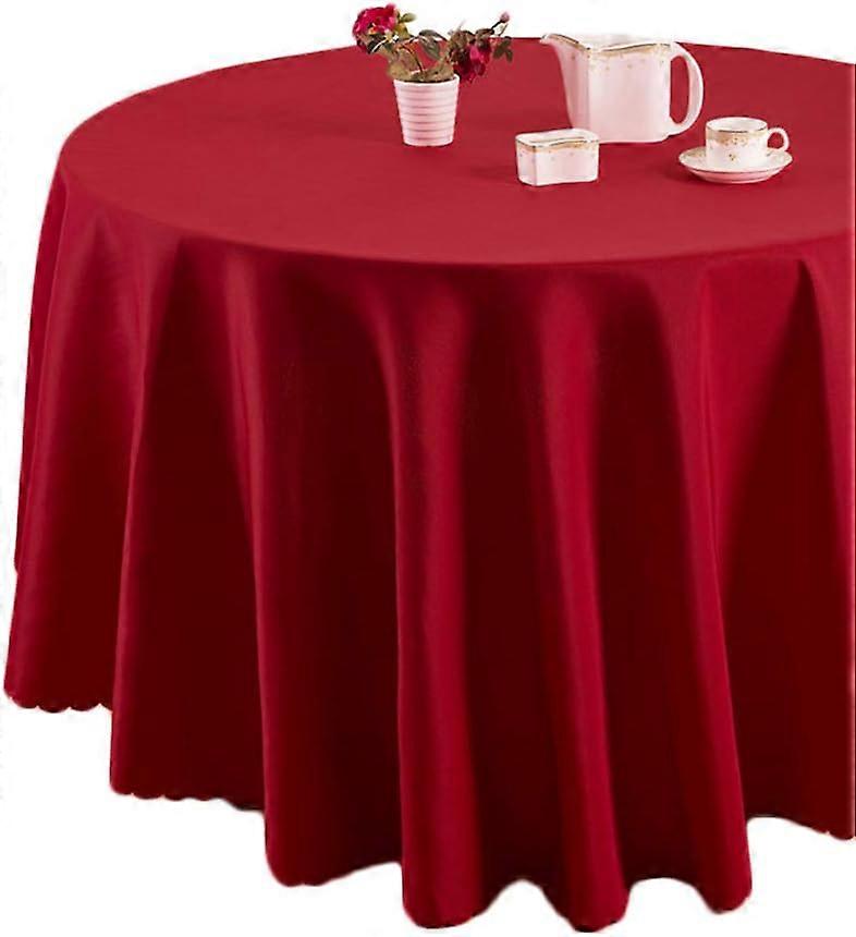 Red round tablecloth, kitchen round tablecloth, 160cm
