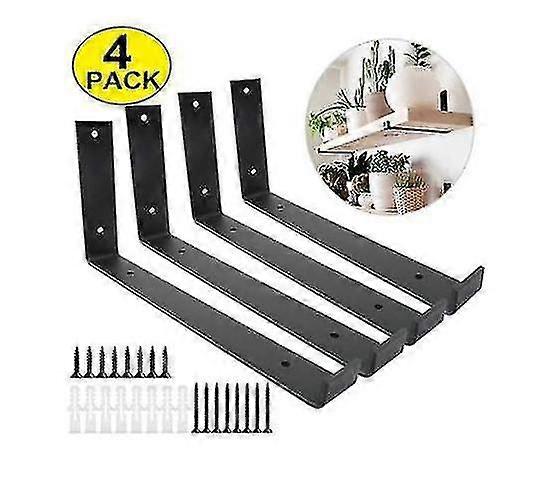 Shelf Brackets, 4pcs Industrial Shelf Angle Braces Brackets For Rustic Shelf