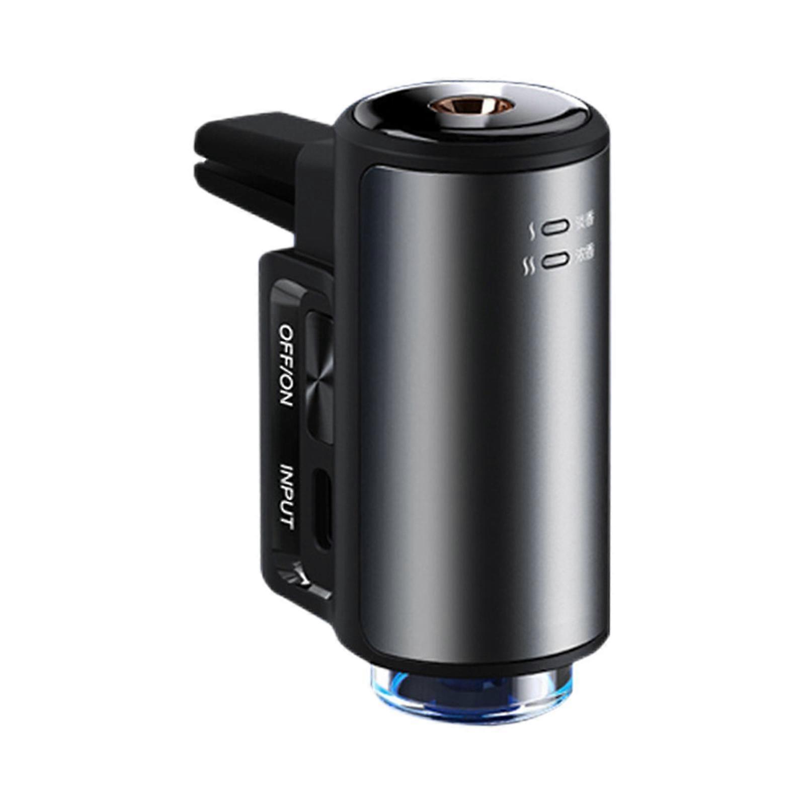 mini luftventil frisker duft usb bil æterisk olie diffusor sort