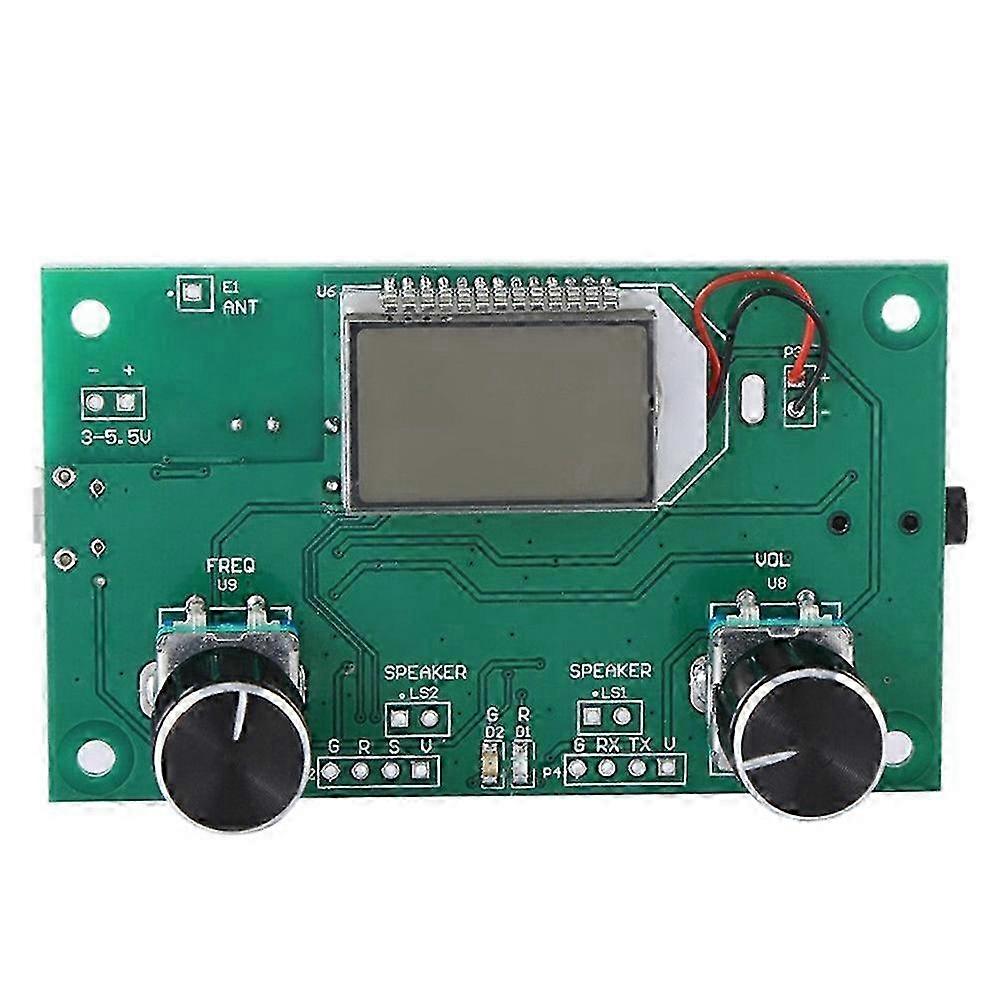 FM Radio Receiver Module 87-108MHz Frequency Modulation Stereo Receiving Board with LCD Digital Dis