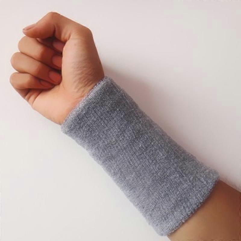 Pulseira esportiva cinza versátil - Algodão absorvente