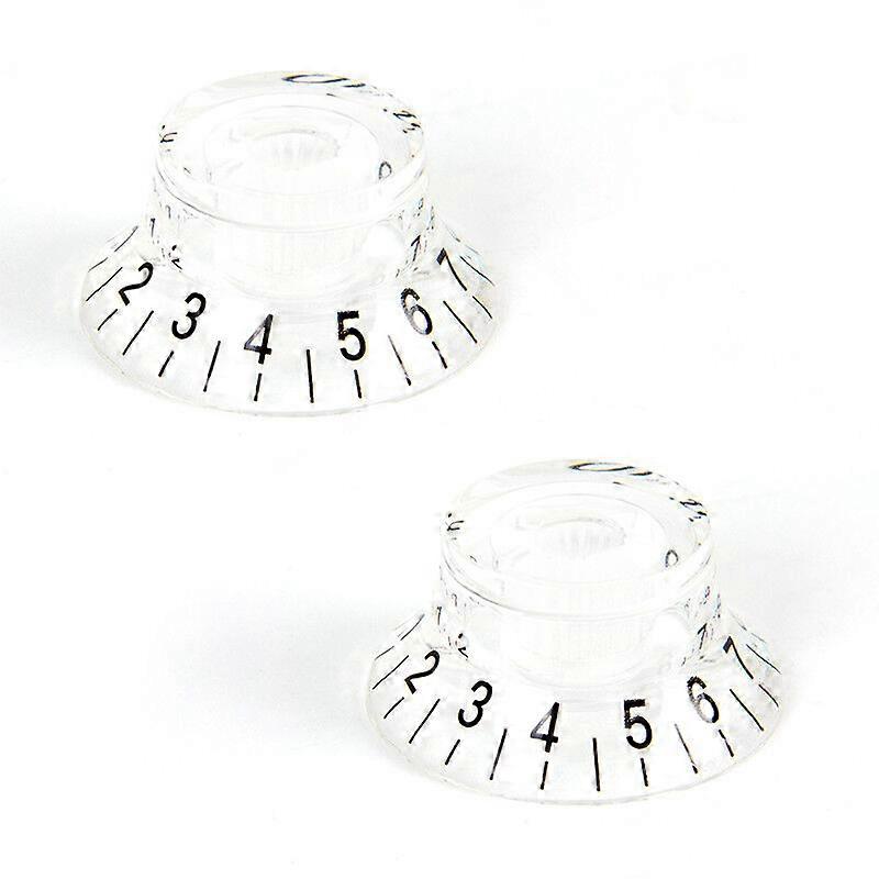 2 Pcs Transparent Speed Guitar Control Knobs for Replacement
