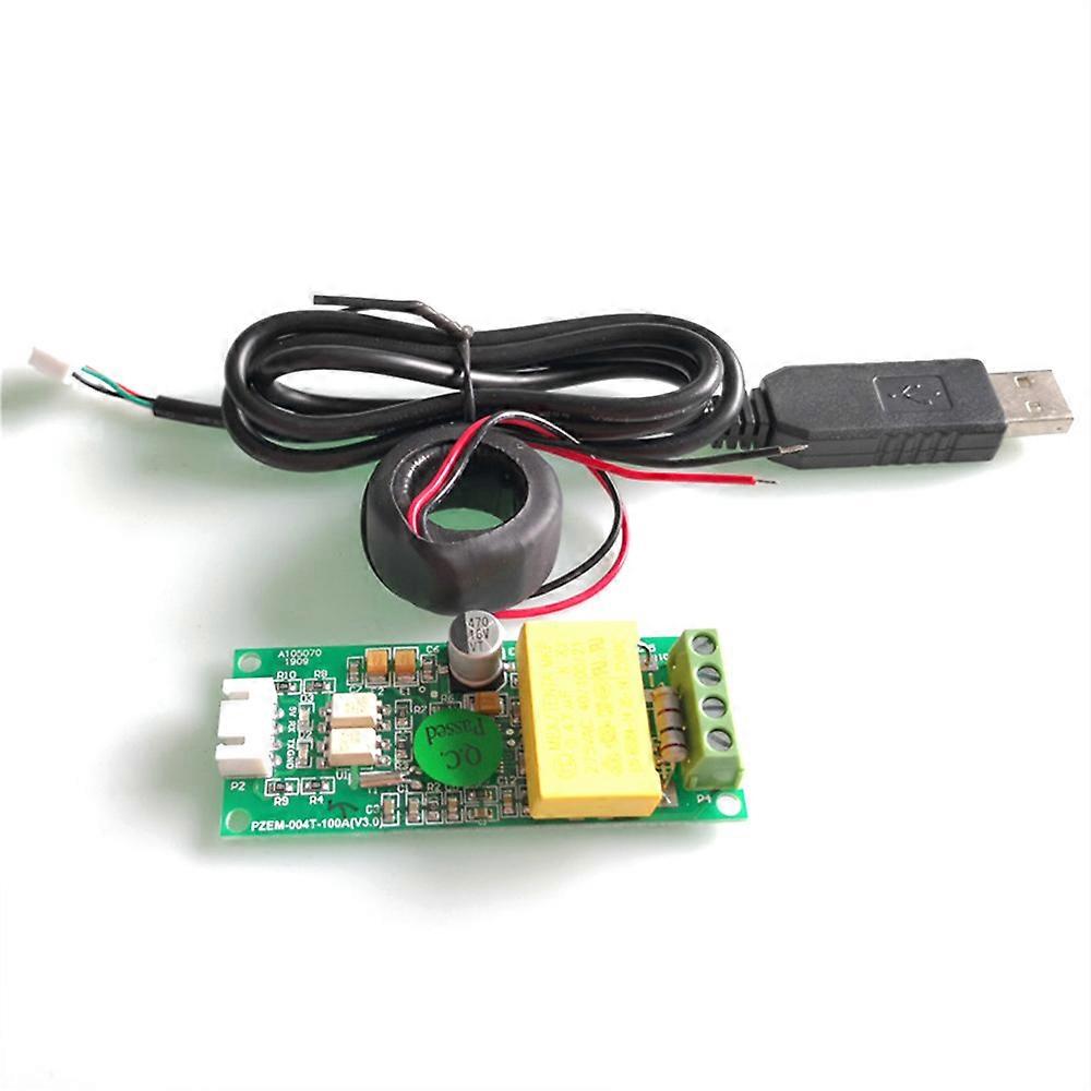 PZEM-004T Single Phase Power Energy Meter TTL Modbus AC 220V 100A Voltage Current Watt Kwh Ammeter with CT USB Cable