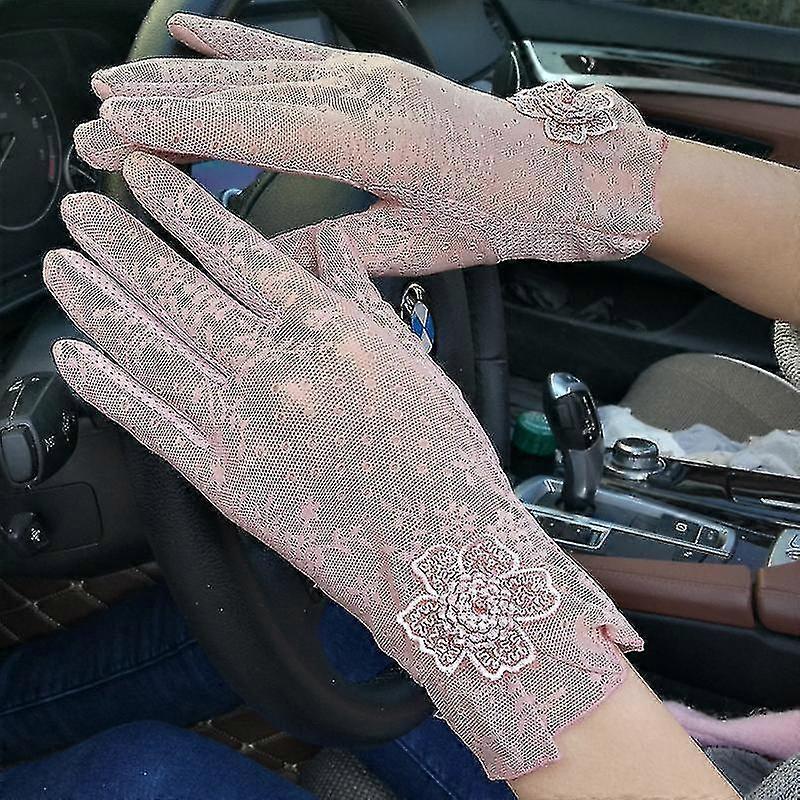 Blomstrede blondehandsker til bryllupsopera fest flapper blondehandsker