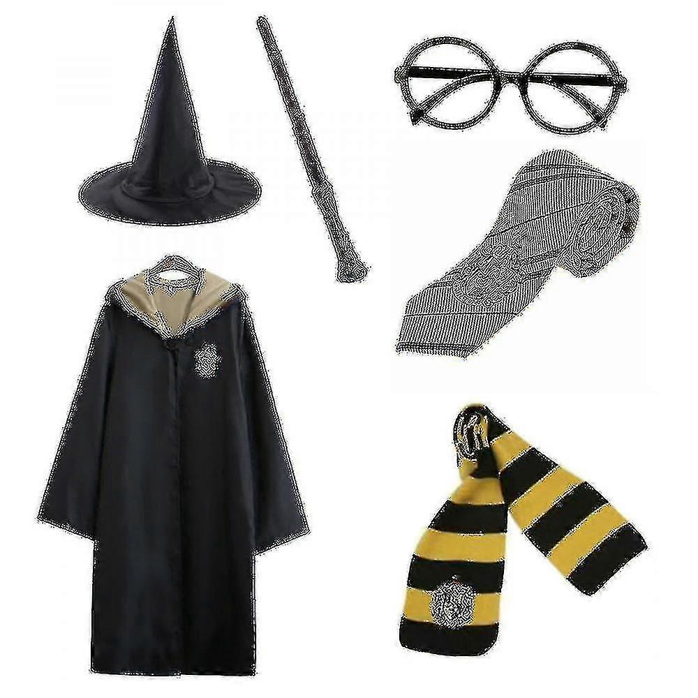 Harry Potter 6db Set Magic Wizard Fancy Ruha Cape Cloak Costume-p
