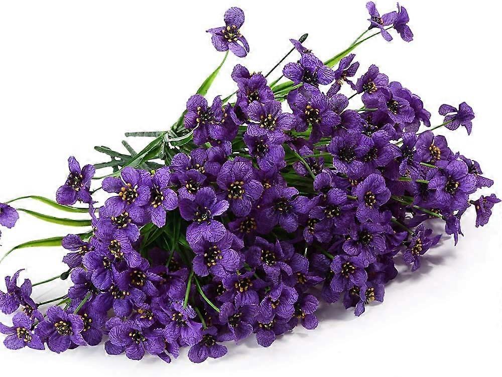 10 Bundles Artificial Flowers UV Resistant No Fade