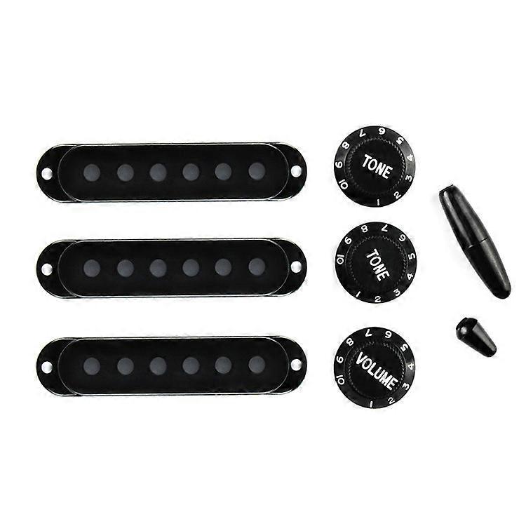 3pcs Durable Guitar Pickup Cover Volume Tone Knobs Tip Setblack