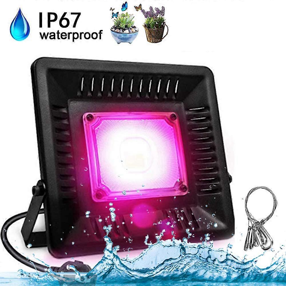 Waterproof 50W LED Grow Light - Full Spectrum COB LED Grow Light, Natural Heat Dissipation, Suitable for Indoor or Outdoor Plants in All Growing Stage