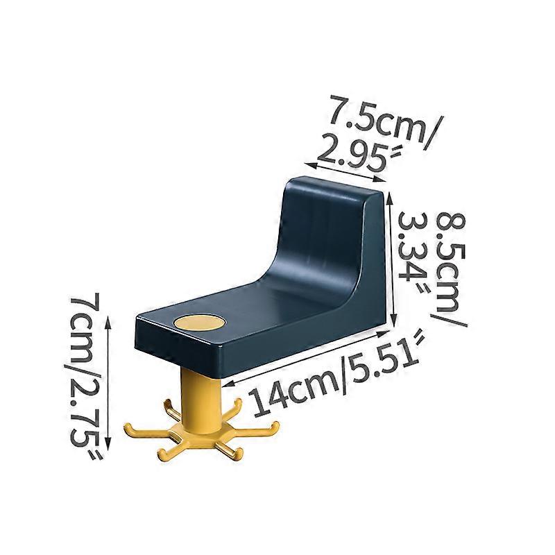 Multifunctional Rotating Hook Kitchen Organizer Bathroom Storage Hooks Wall-Mounted Kitchenware Storage Rack Spatula Wall Shelf