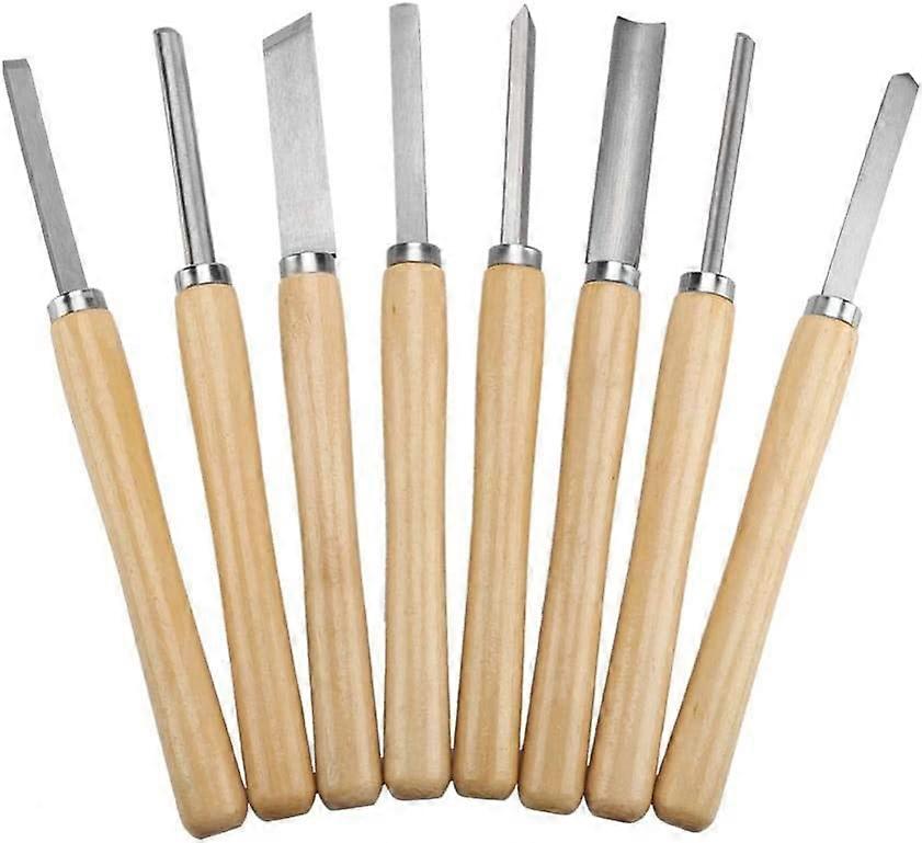 Turning Set Wood Chisel, 8pcs Wood Chisel Set Turning Tools Oblique Wood Gouge Parting