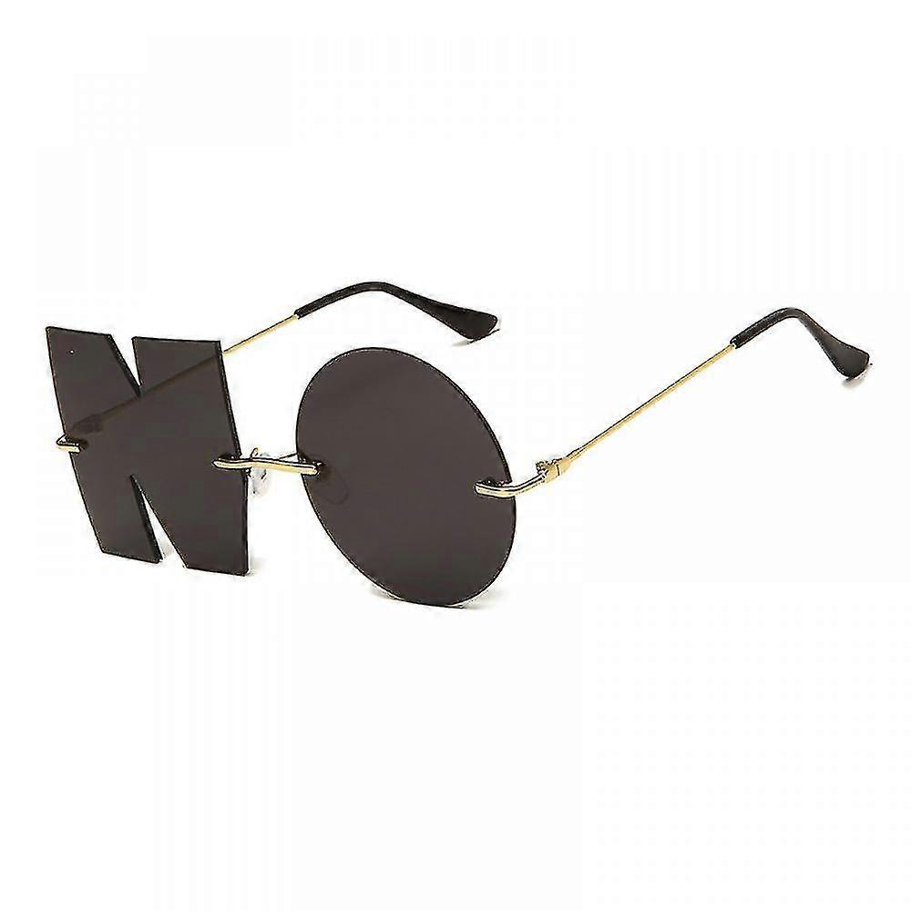 Rimless Irregular Design Sunglasses