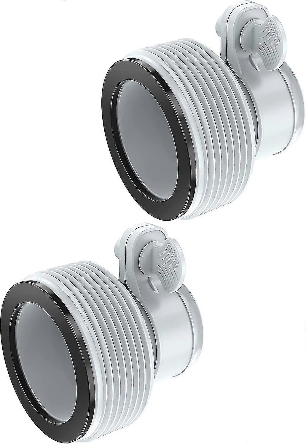 Hose Adapter Pool Hose Adapter With Thread, Pool Hose Adapter For 1.5"and 1.25" Connections, Gray 2 Pack