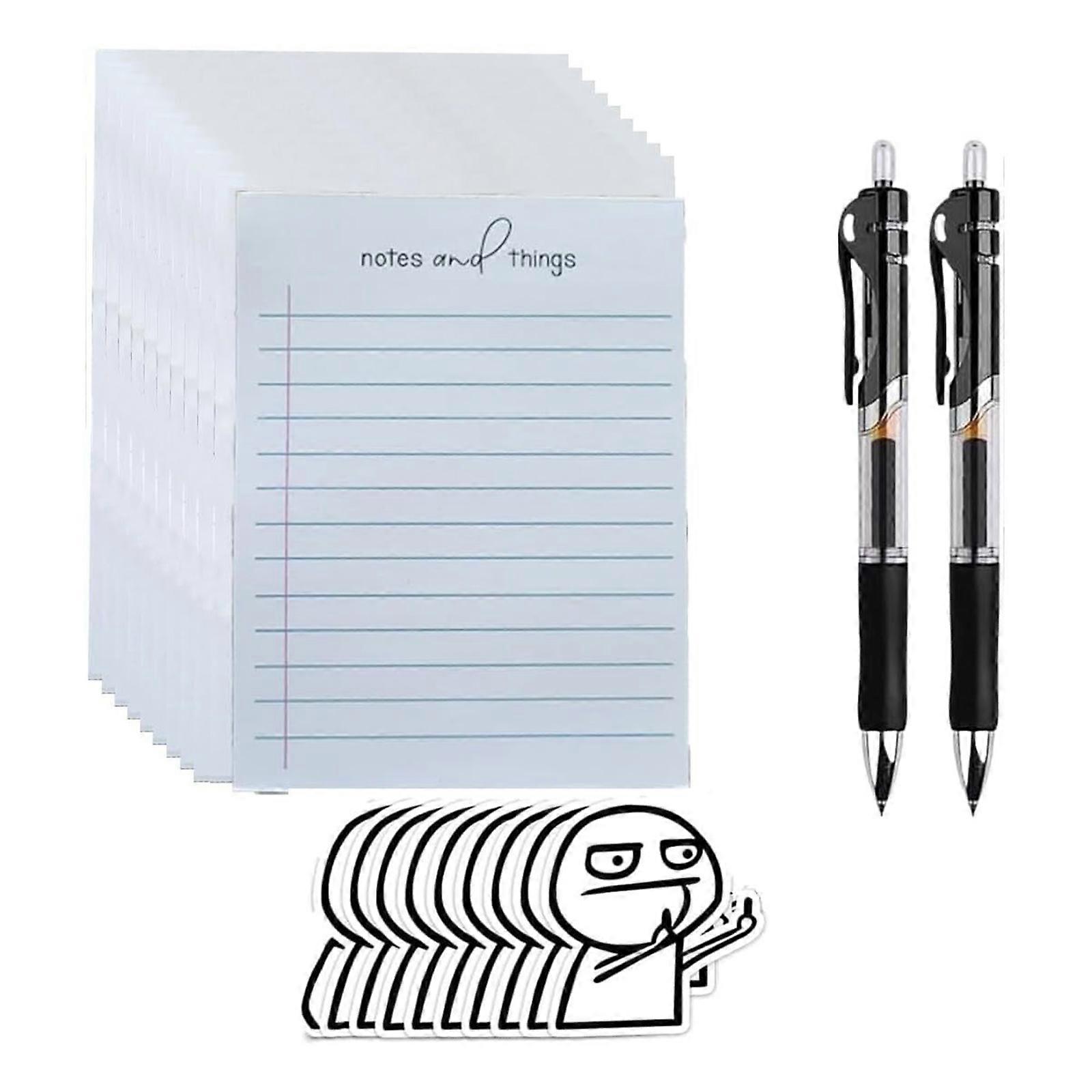 Quirky to-Do List Notepad, Funny Sticky Notes, Novelty Memo Pads Sticky Note with 100pcs Funny Stickers, Office Desk Accessory