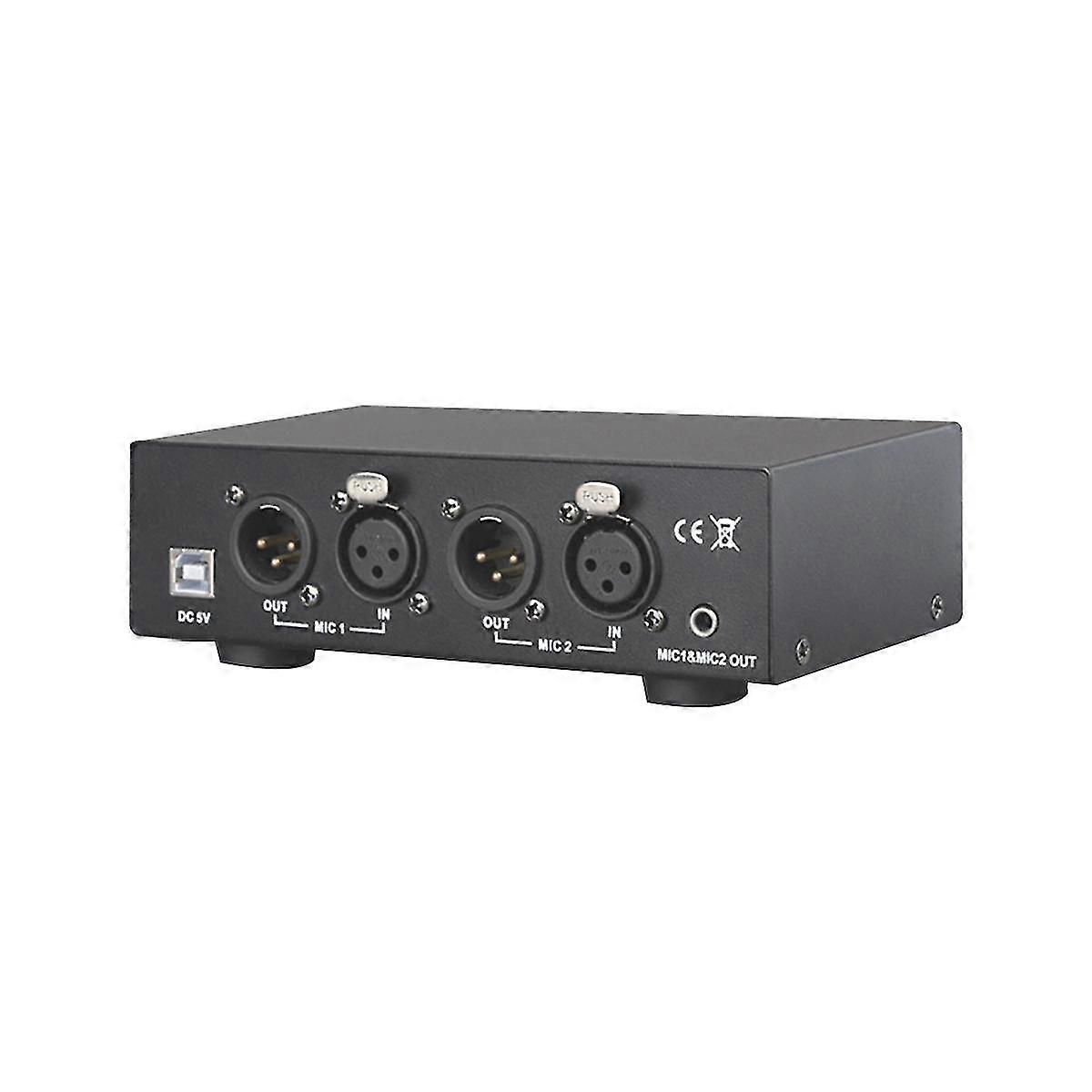 48v USB Dual Mixed Output Phantom strømforsyning for kondensatormikrofoner Musikkopptaksutstyr