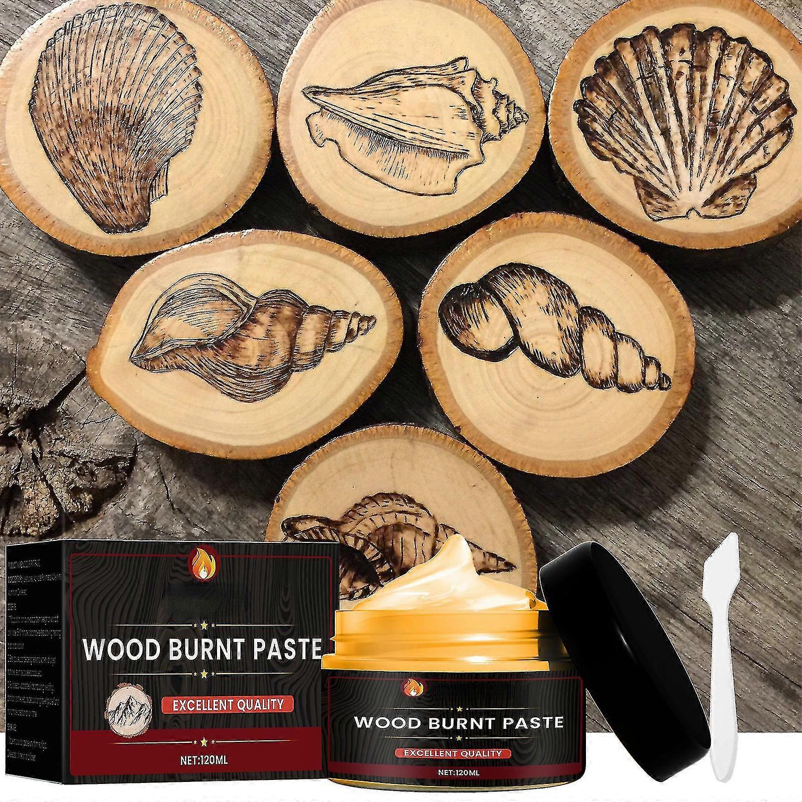 Wood Burning Gel Pen Kit For Wood Crafts,wood Burning Paste With Squeegee For Diy Heat Sensitive Wood Burning Marker