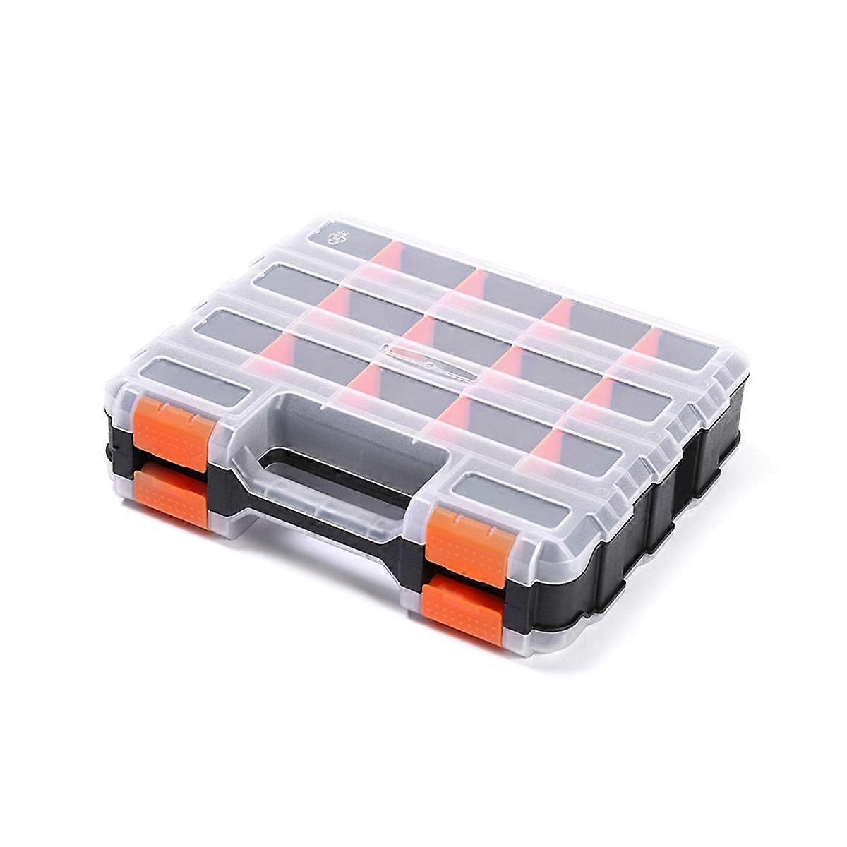 34-Compartments Double Sided Organizer with Impact Resistant Polymer and Removable Plastic Dividers