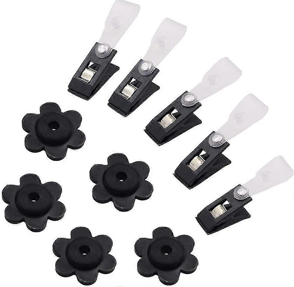 10 Pack Garden Flag Rubber Stoppers And Adjustable Wind Clips - Flag Stop Accessories Hardware