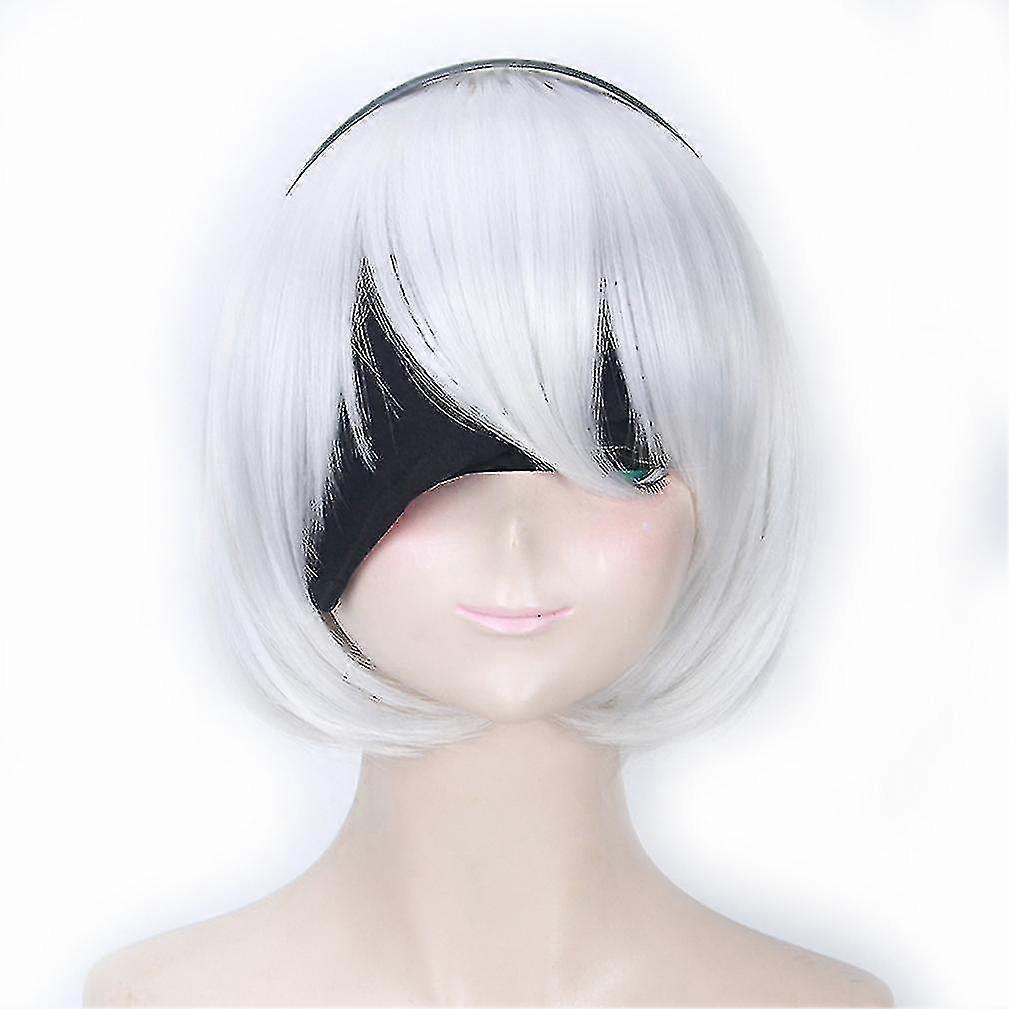 Nier:automata Anime Wigs Short Cosplay Synthetic Hair Wigs