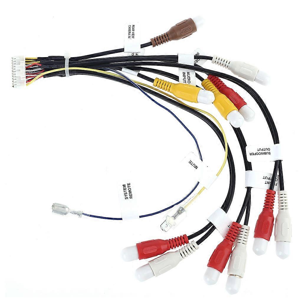 RCA Output Wire Harness Cable for Android Car Stereo 24Pin Plug Stereo Radio