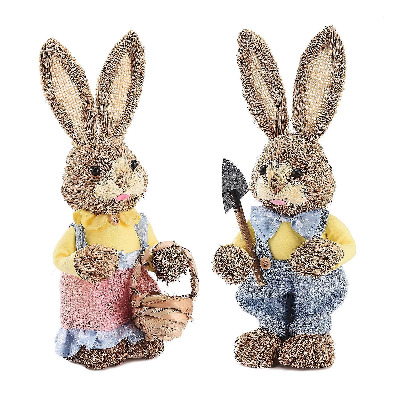 Standing Bunny Figurine 2pcs Multicolor Party Supplies Outdoor Shooting ...