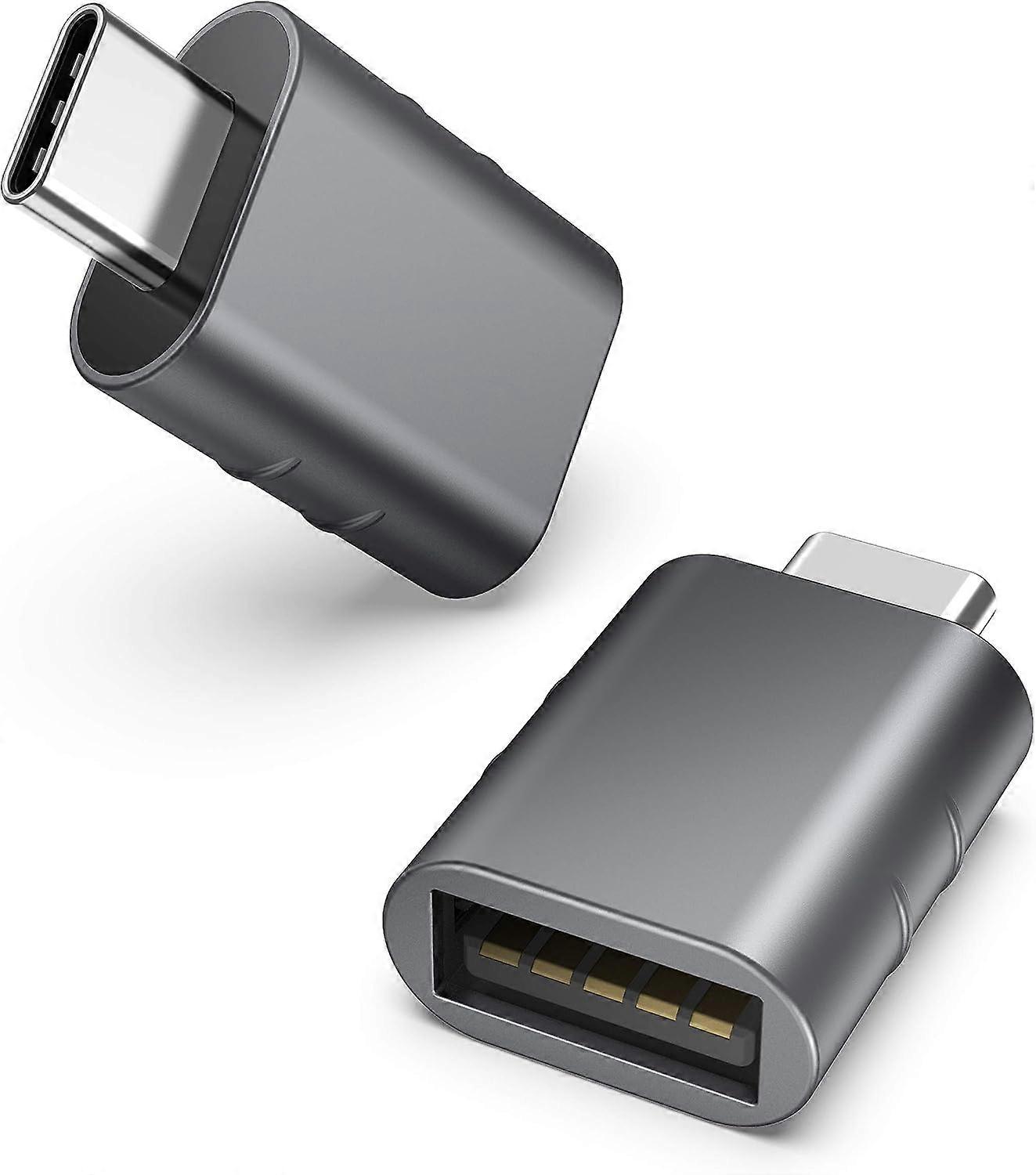 USB C to USB Adapter 2 Pack USB C Male to USB3 Female Adapter, USB C Adapter Compatible with MacBook Pro/Air 2021 iMac iPad Mini 6/Pro