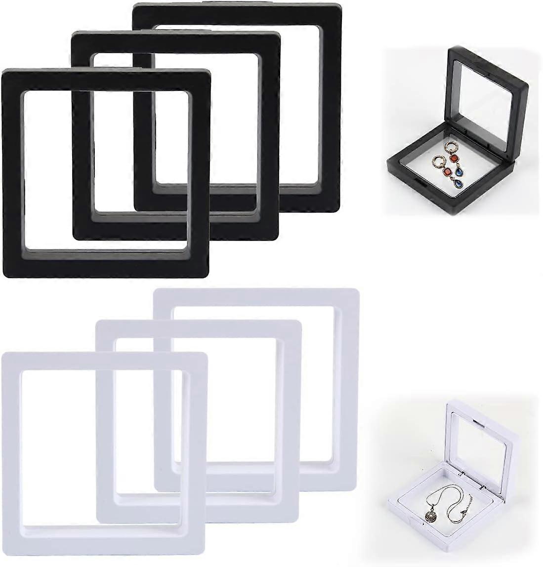 Floating Frame, 3D Floating Showcase, Coin Collection, Floating Jewelery Case Display for Specimens, Jewelry, Necklaces, Earrings, Lockets, Stones(bla