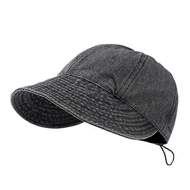 Summer Wide Brim Fisherman Hat Mens Foldable Sunshade Visors Fisherman Cap Mens Adjustable Outdoor Sports Bucket Panama Cap