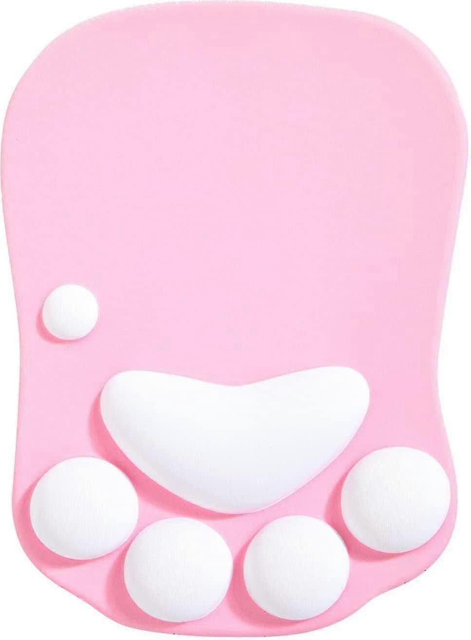 Mouse Pad With Wrist Rest,silicone,non-slip,pink And White