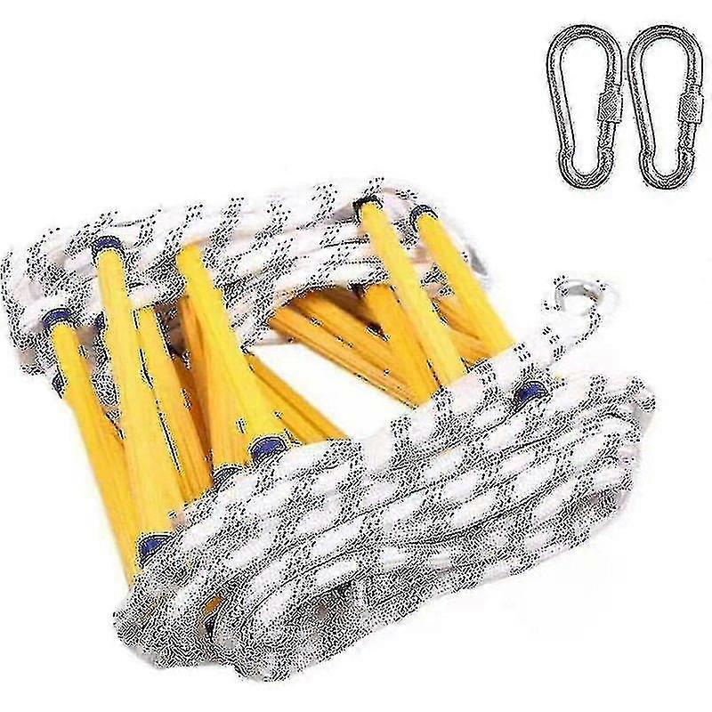 Repstege flammyra säkerhetsstege med 2 karbinhakar - -