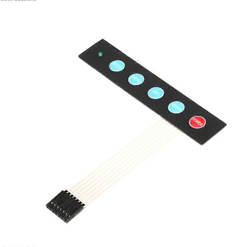 1x5 Matrix Array LED 5 Key Membrane Switch Keypad Keyboard Auto Menu for Project