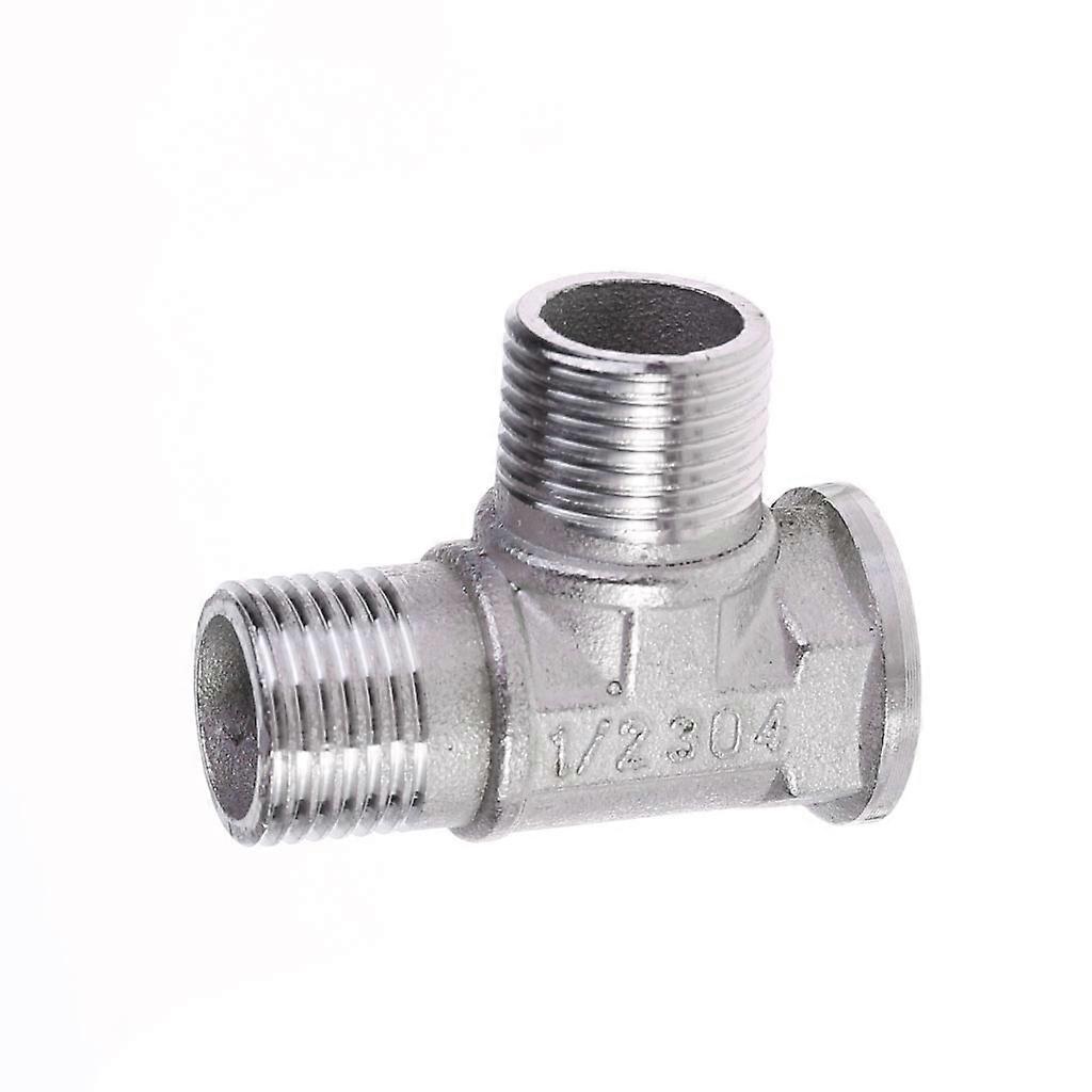 G1/2" Tee 3-vejs VVS-rørfittings rustfrit stål T-type gevindventil
