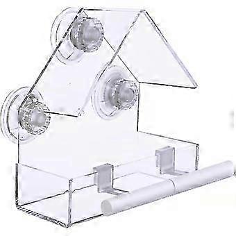 Super suction, window bird feeder with drainage holes. Window bird feeders are for small birds only. Liangpin acrylic transparent house design