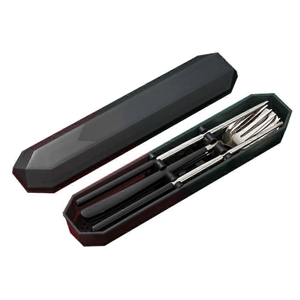 3 Pcs Portable Stainless Steel Tableware Set, Dishwasher Safe Reusable Flatware Cutlery Set