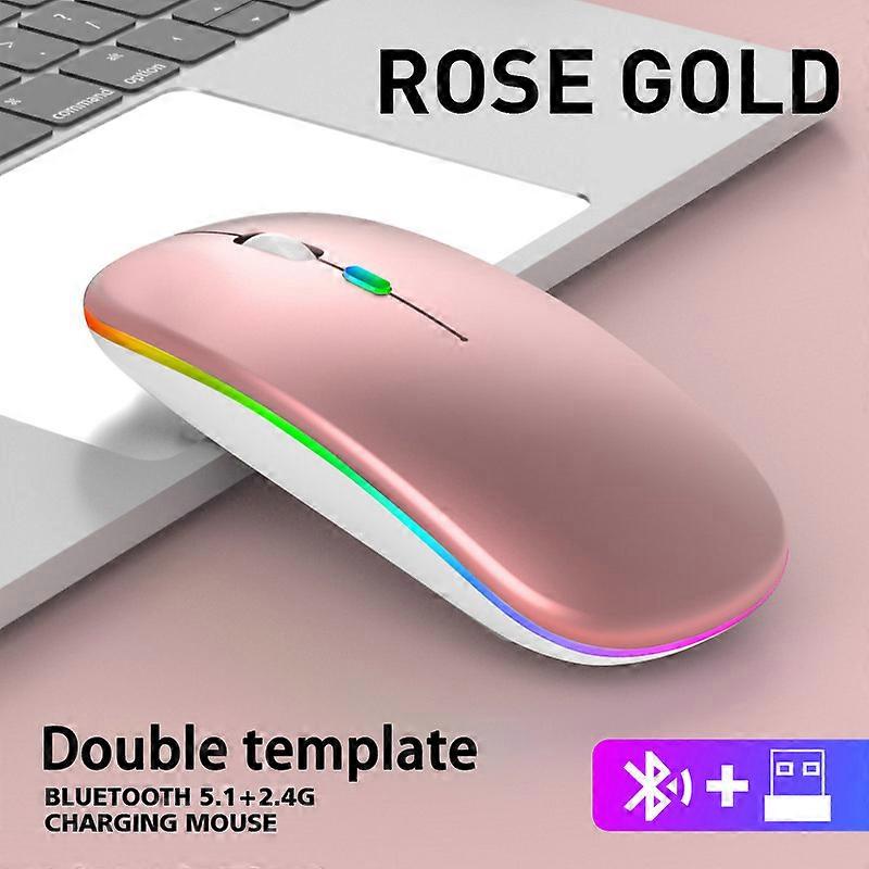 Wireless Computer Mouse USB Rechargeable RGB Office Mice Dual Mode 2.4G Bluetooth Mause Ergonomic Gaming Mouse For PC Laptop Mac