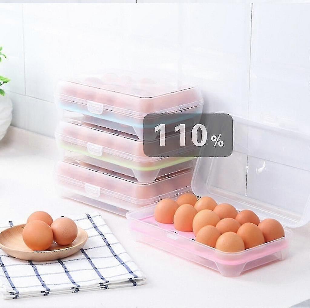 Egg Holder Fridge Plastic Chicken Egg Storage Box Egg Holder For Shatterproof Non-slip Egg Container