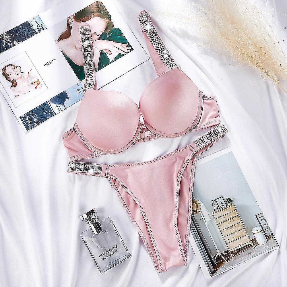 Kvinnor BH Set Sexiga Underkläder V Push Up BH S Secret Underkläder Set Plus Size Tw