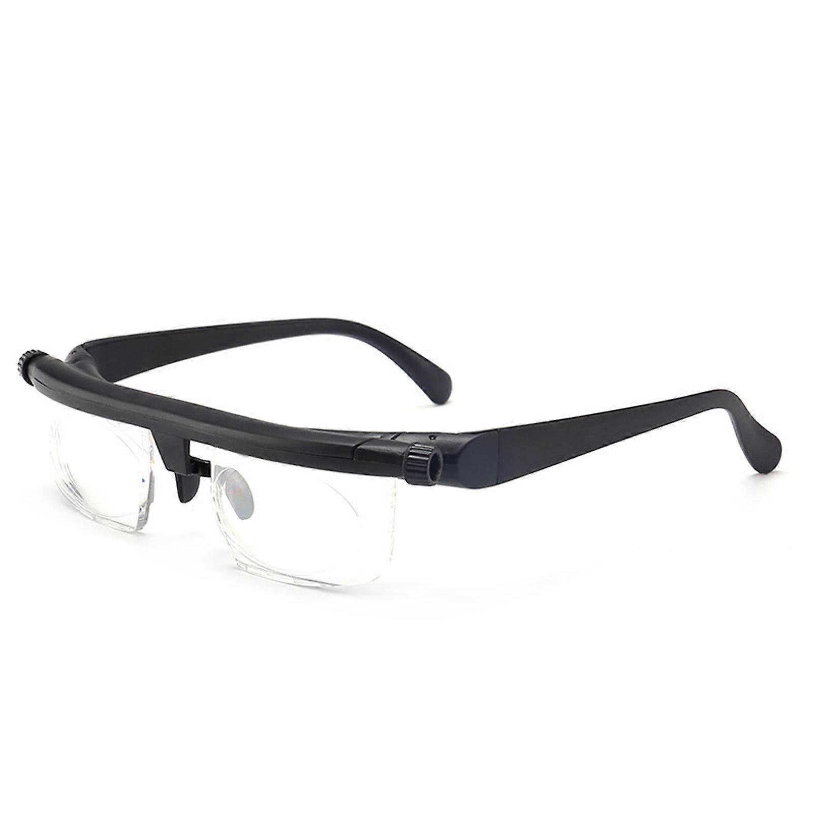Dial Adjustable Glasses Variable Focus for Reading Distance Vision Eyeglass
