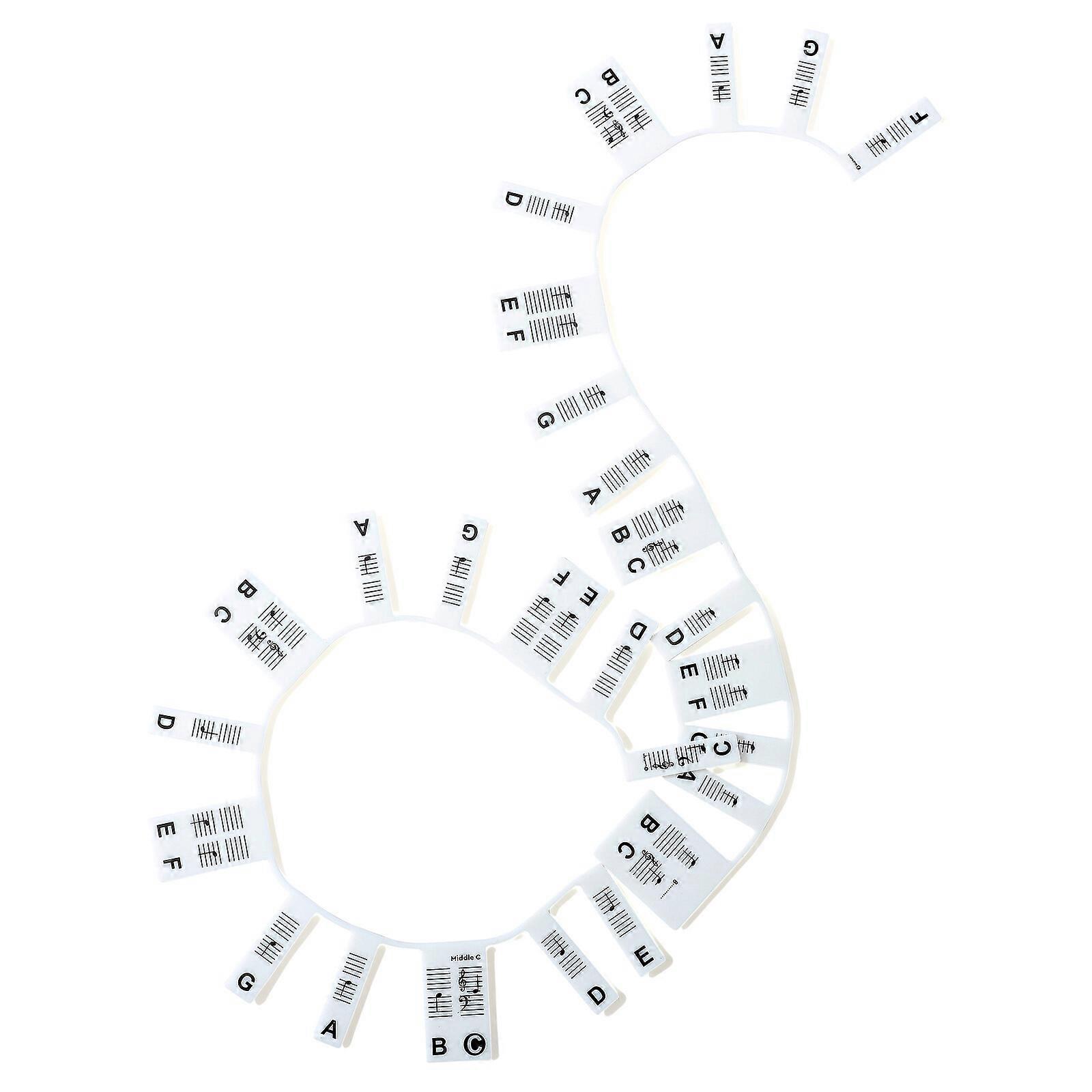 Silicone Piano Guide Sticker Removable 61 Keys Double Staff Display