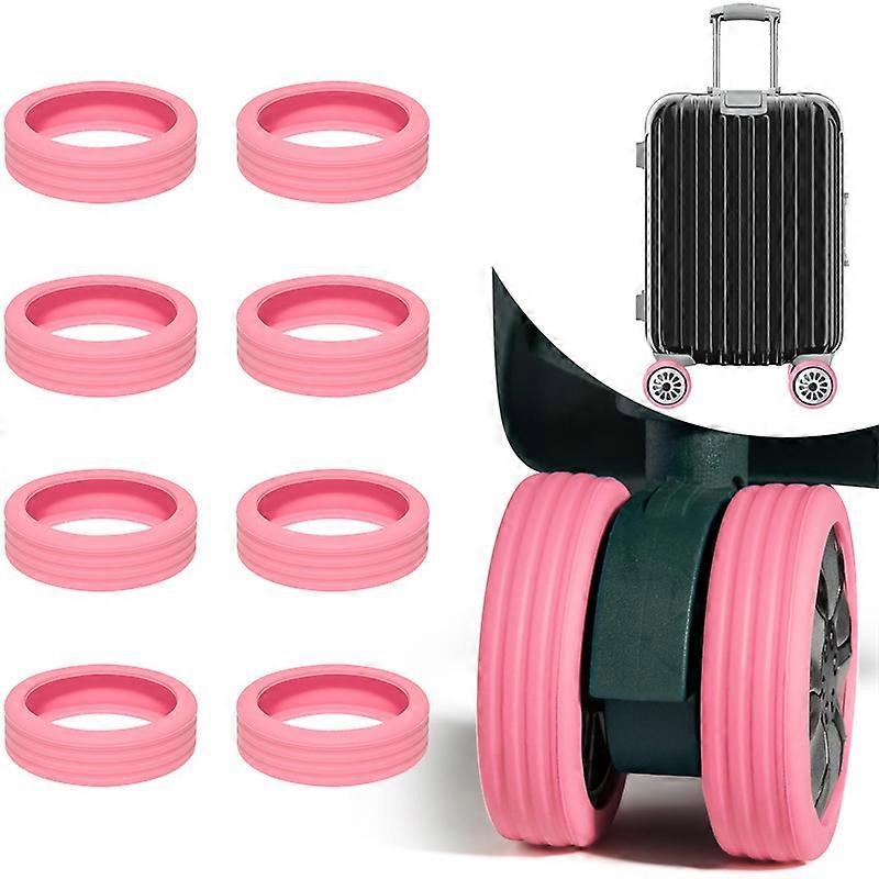 8 PCS Silicone Protector Covers for 8 Spinner Wheels Luggage