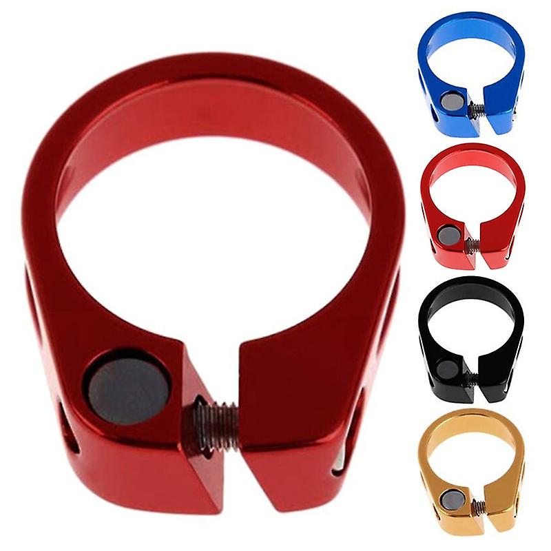 Pince de tige de selle, 5 couleurs 34,9 mm Clip de tube de vélo Clip de serrage en alliage d'aluminium Accessoire de vélo Quick Release(titane