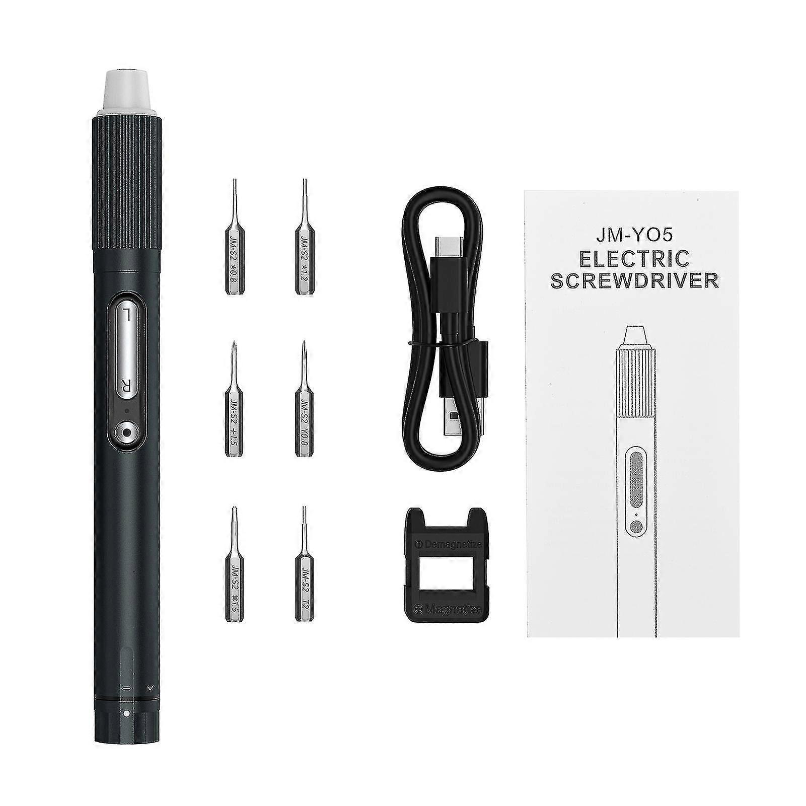 Jakemy Jm-y05 Usb Screwdriver Mini High Precision Electric Screw Driver With 6pcs S2 Bits Cross Torx Standoff Tri-wing Pentagon Bits High Quality