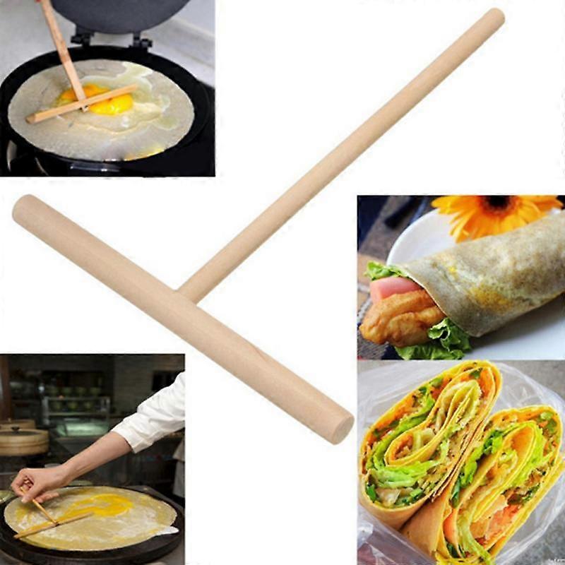 3/2/1 Pcs T-Shaped Pancake Utensils Crepe Non-Stick Wooden Spreader And Spatula Rake Spreading Pie Pancake Tools Kitchen Toos